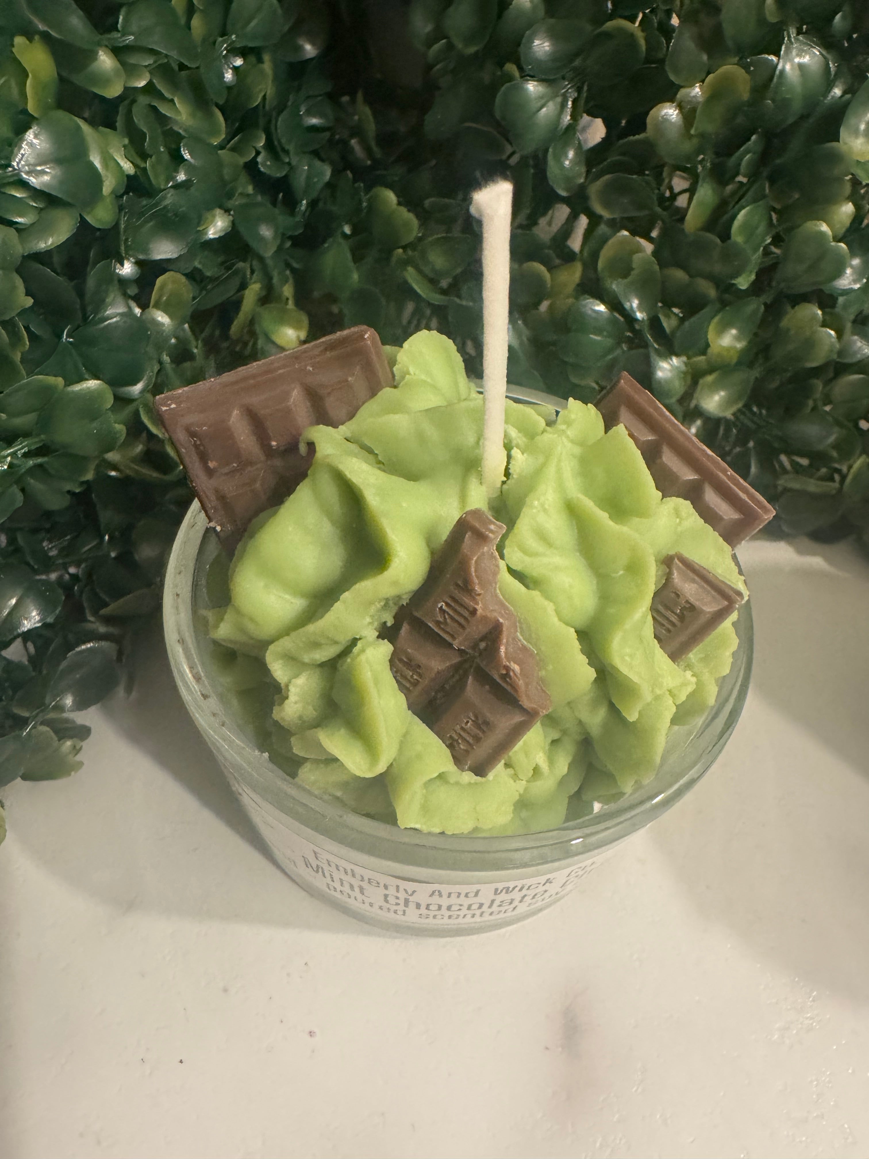 Mint Chocolate Chip Scented Soy Candle - 10 oz