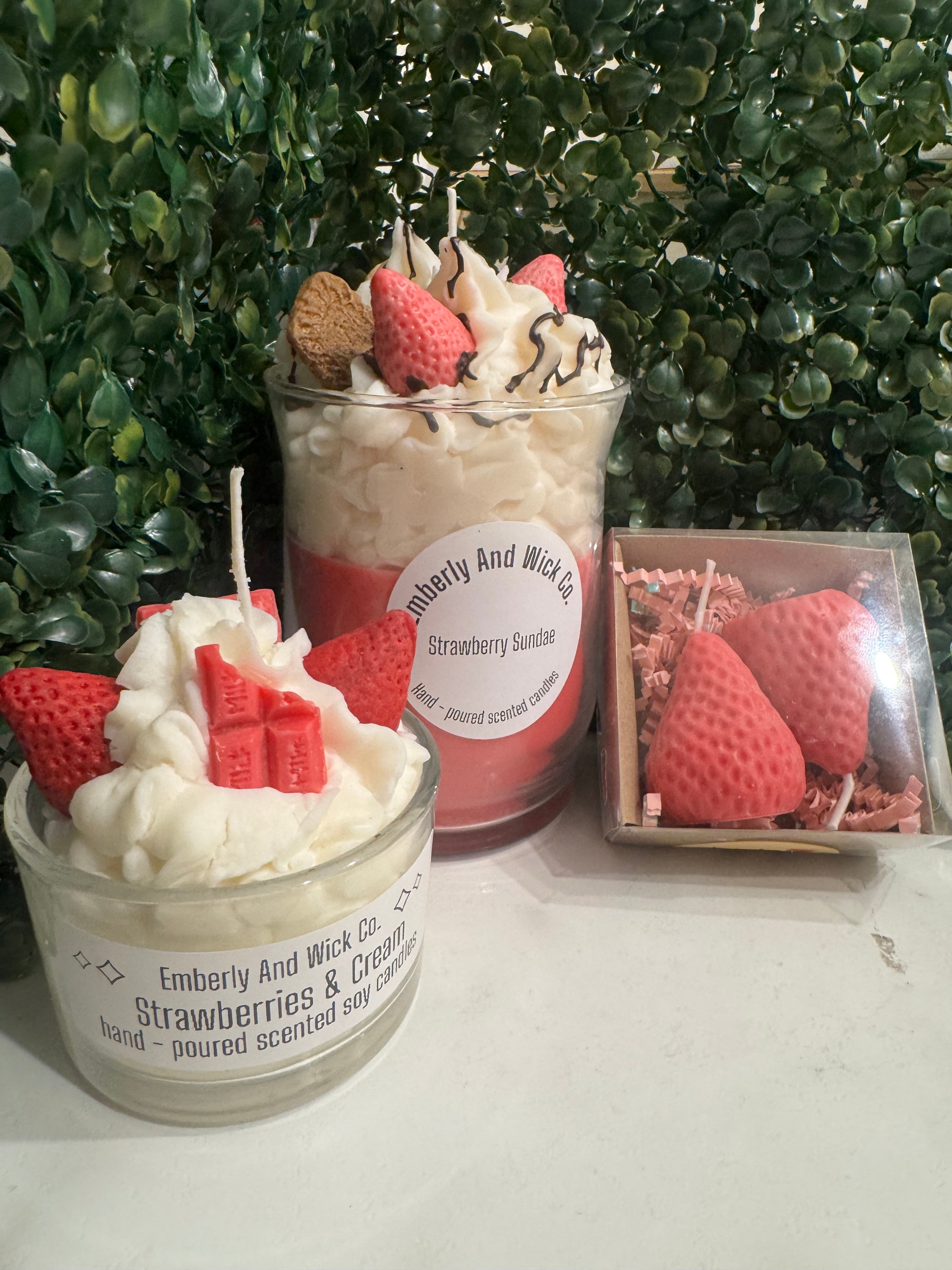 3 Candles Strawberry Bundle