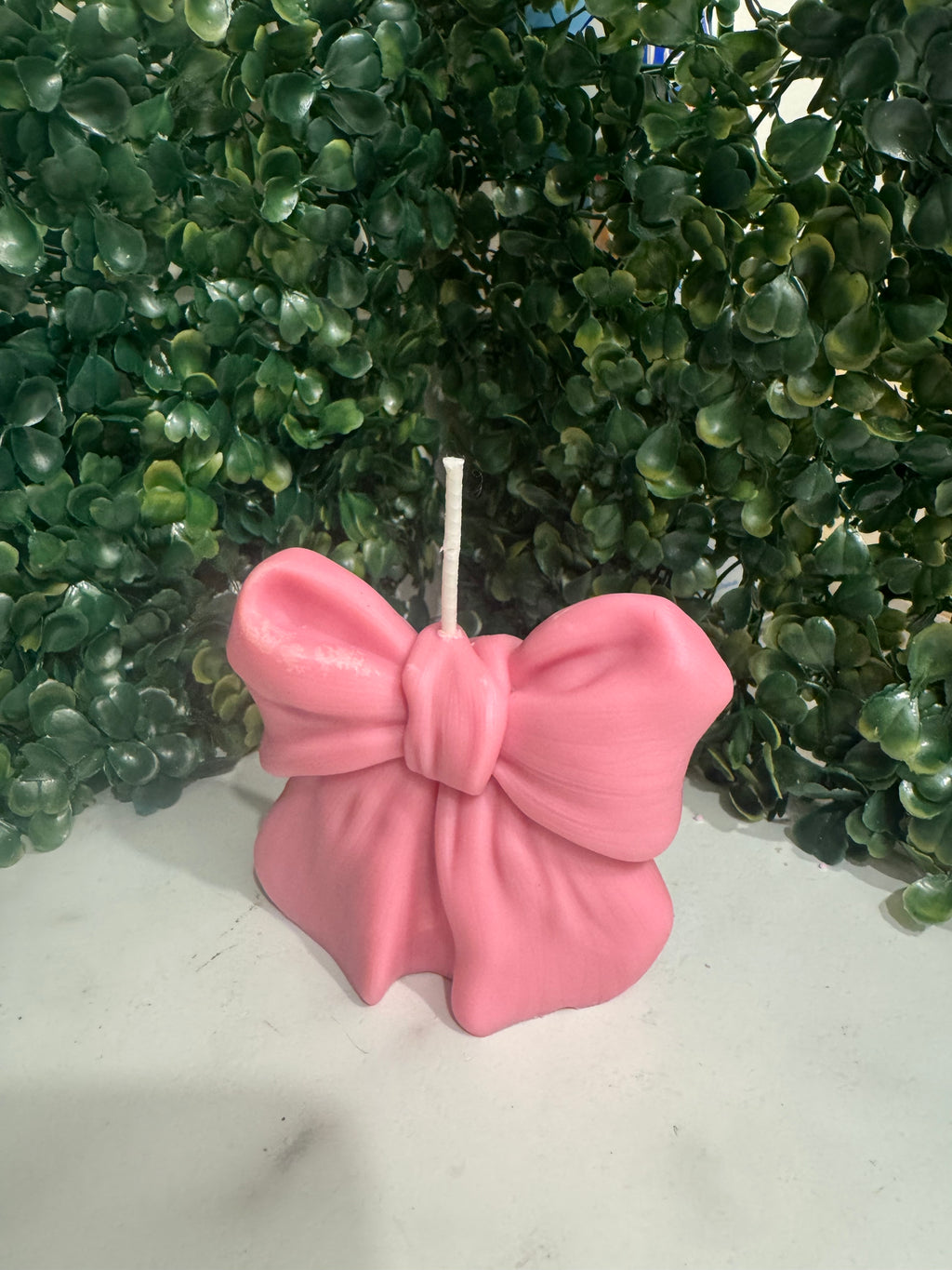 Strawberry scented Bowtie Soy candle