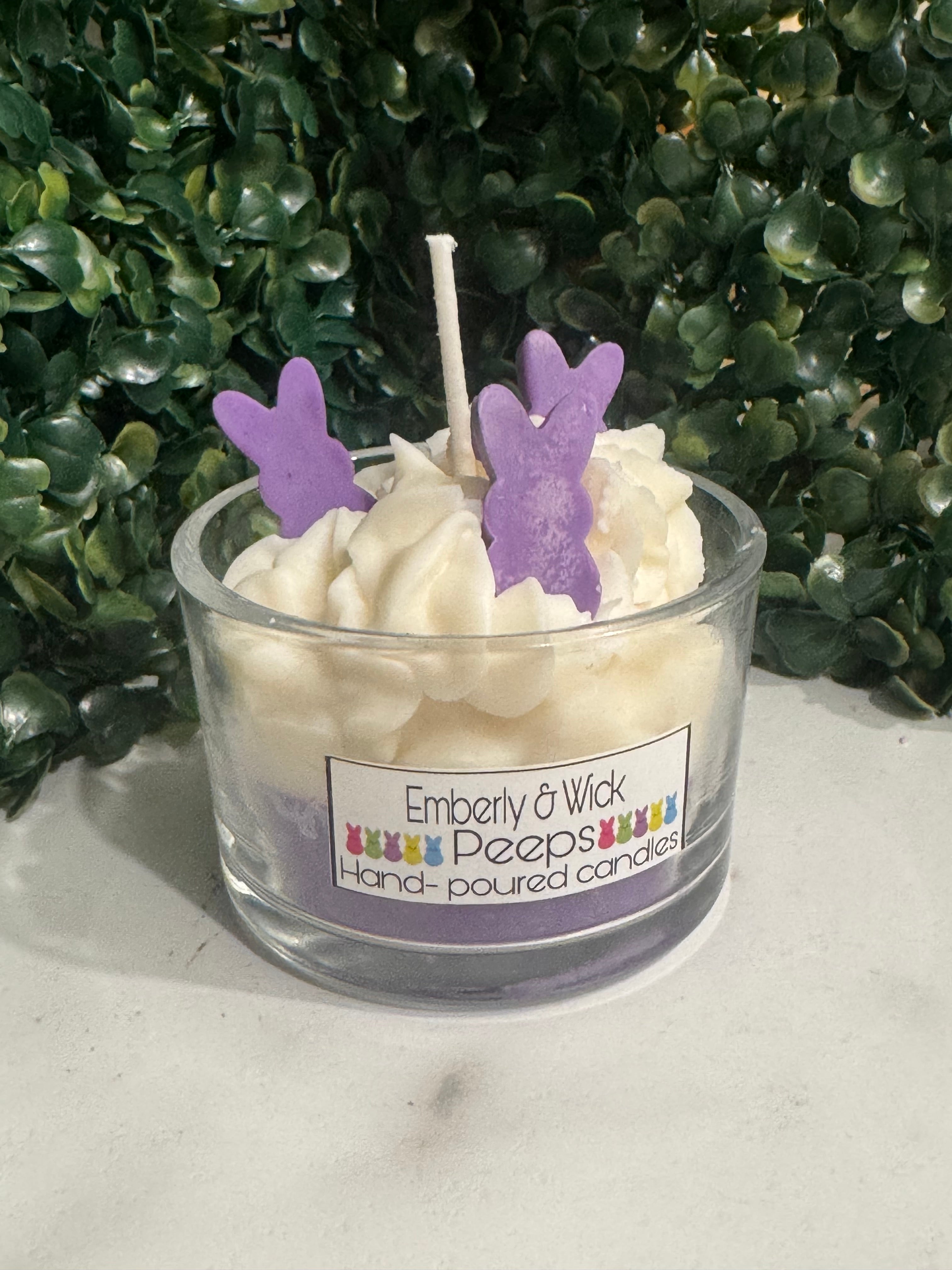 Purple Peeps Easter Soy Candle Marshmallow scented