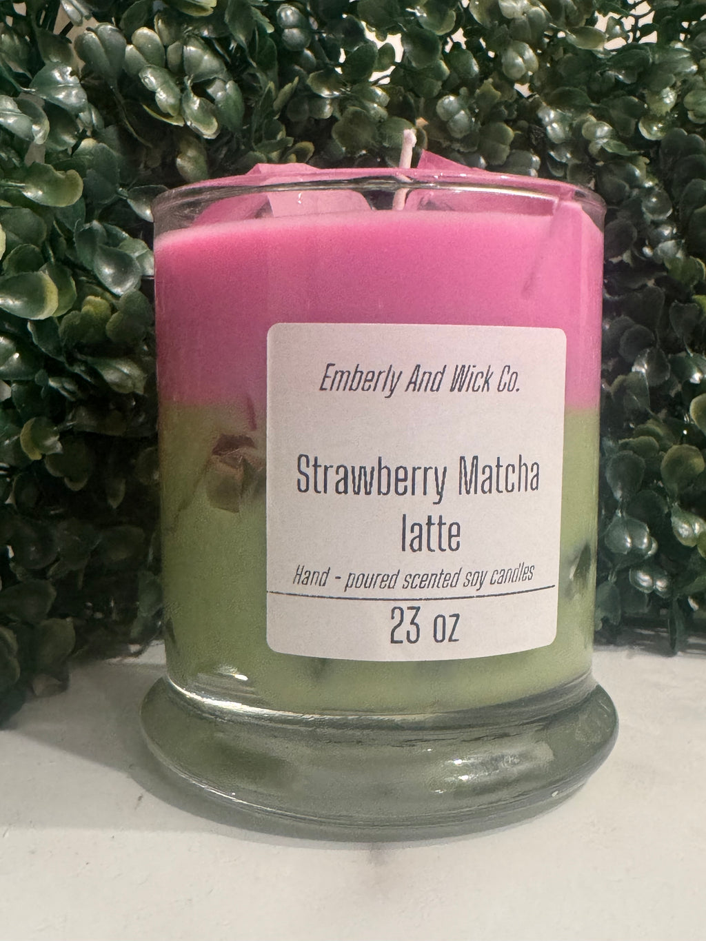 Strawberry Matcha Latte Soy Candle 23 oz