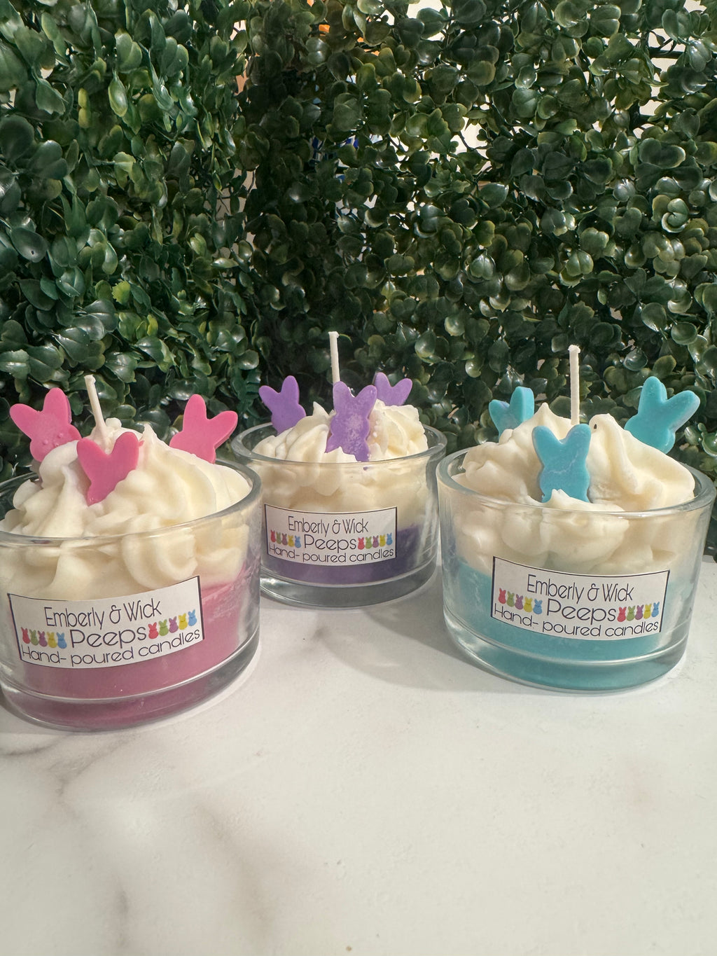 Purple Peeps Easter Soy Candle Marshmallow scented