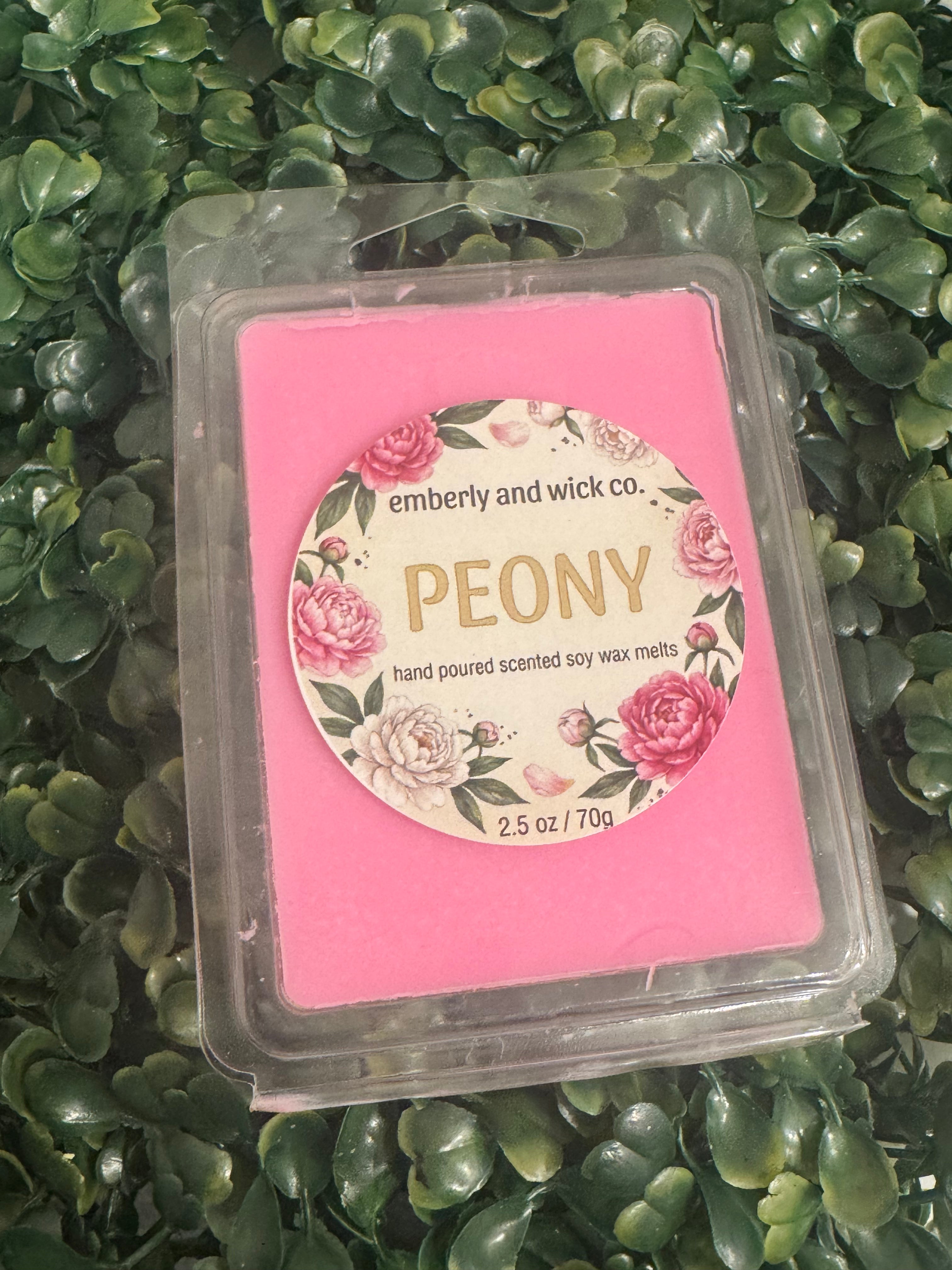 peony scented soy wax melts 2.5 oz