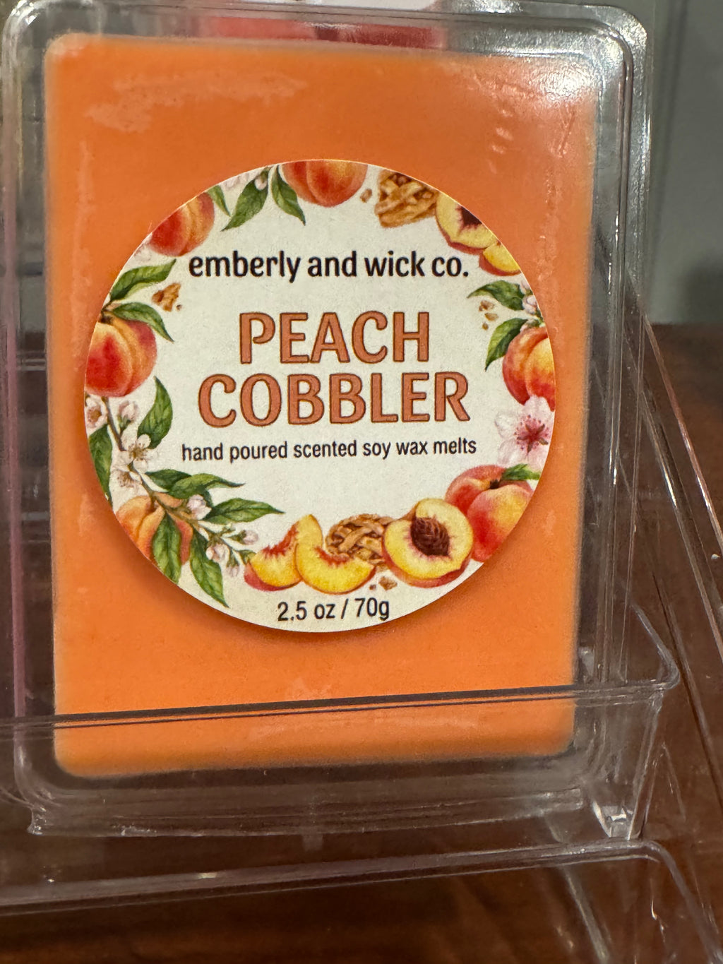 Peach Cobbler scented soy wax melts 2.5 oz