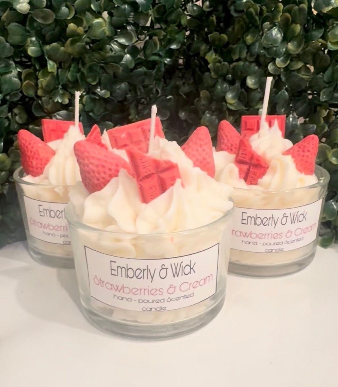 Strawberries & Cream Soy wax Candle